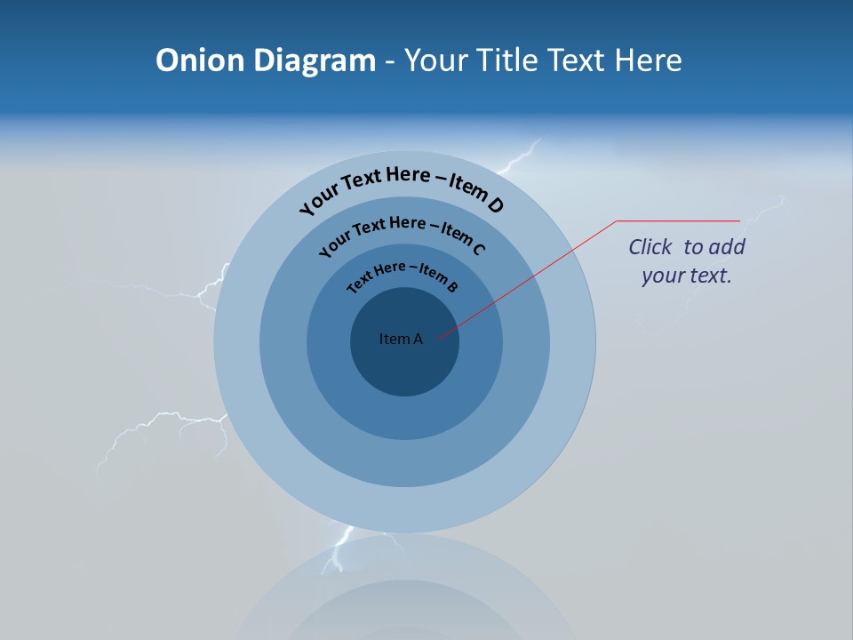 Blue Charge Thunder PowerPoint Template