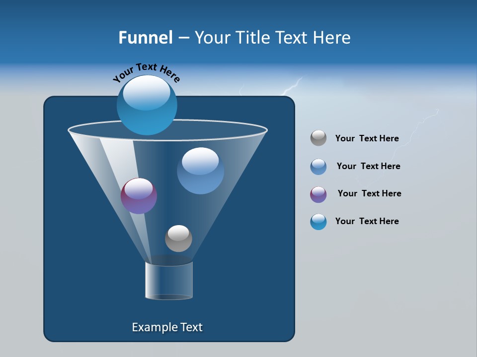 Blue Charge Thunder PowerPoint Template