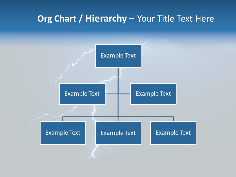 Blue Charge Thunder PowerPoint Template