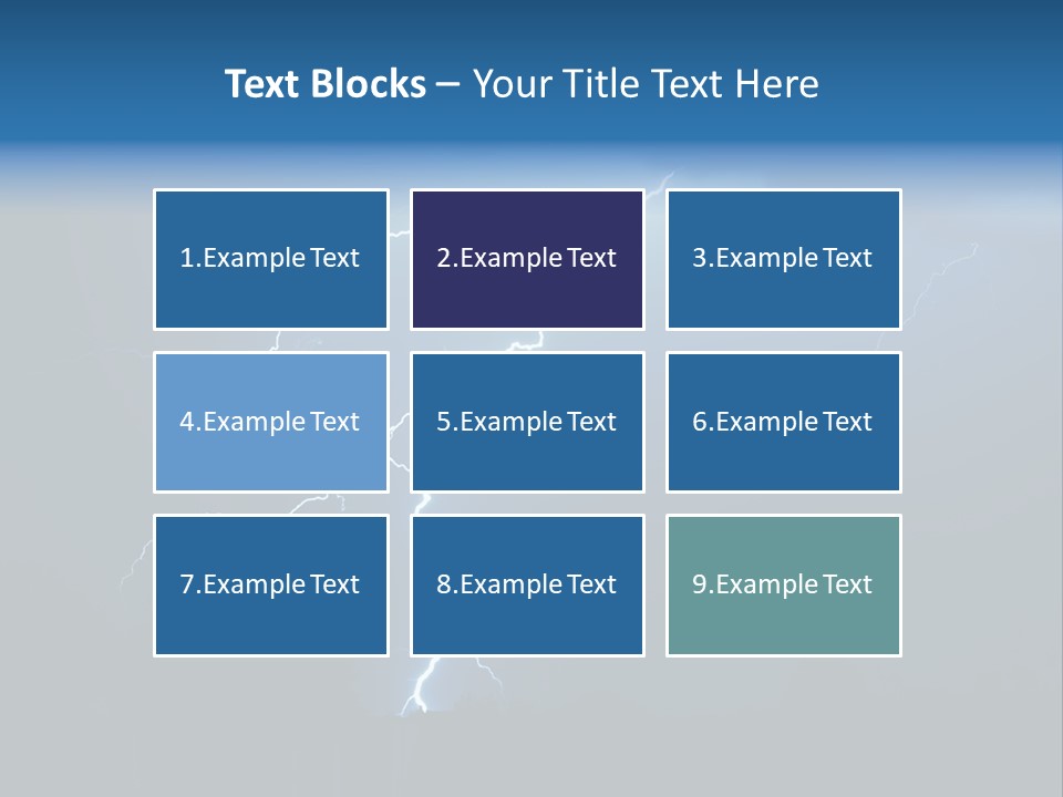 Blue Charge Thunder PowerPoint Template