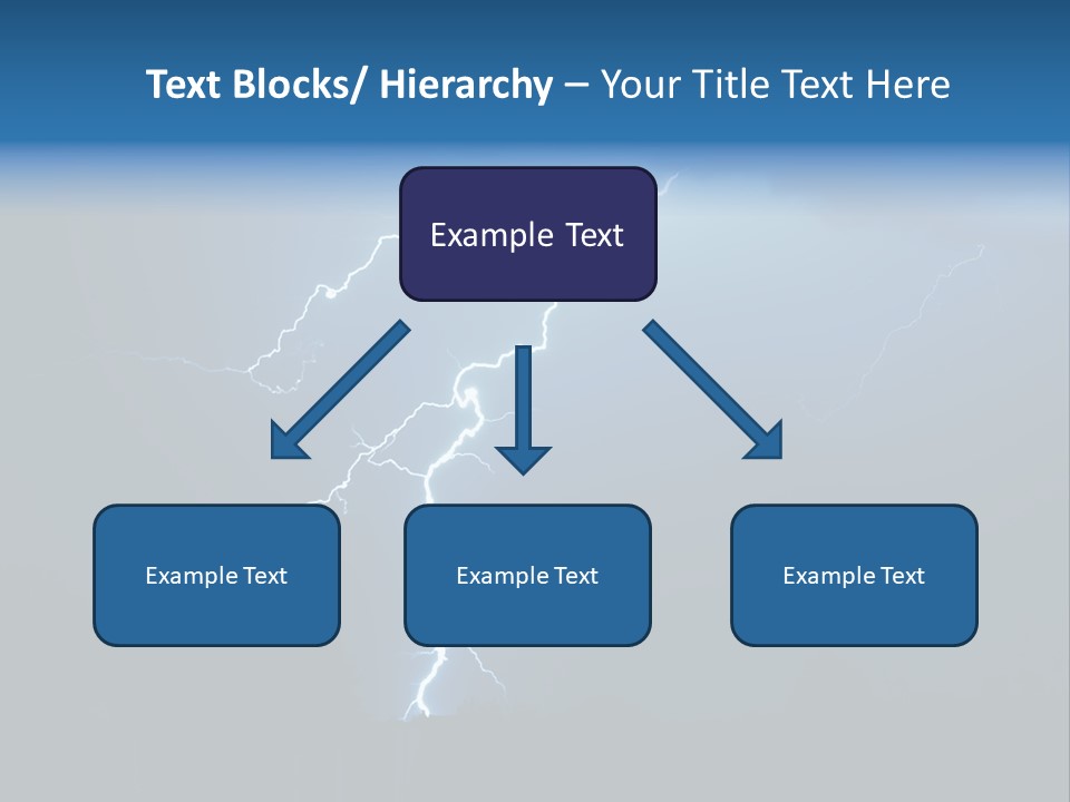 Blue Charge Thunder PowerPoint Template