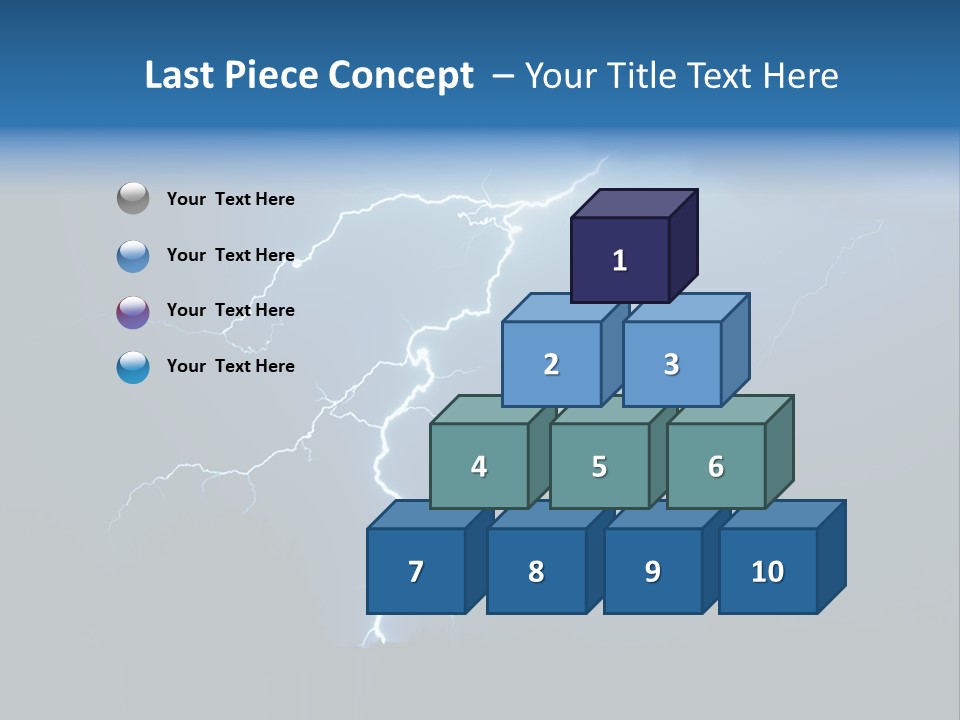 Blue Charge Thunder PowerPoint Template