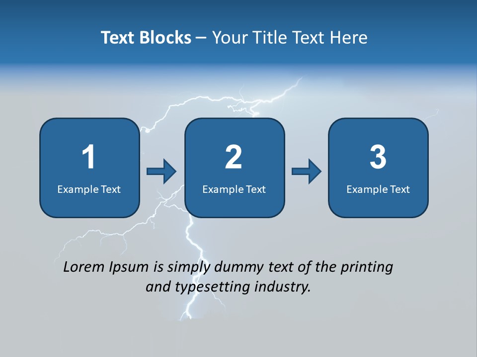 Blue Charge Thunder PowerPoint Template