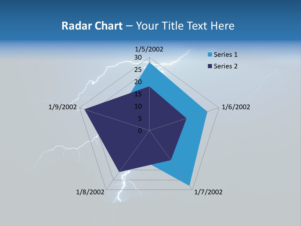 Blue Charge Thunder PowerPoint Template
