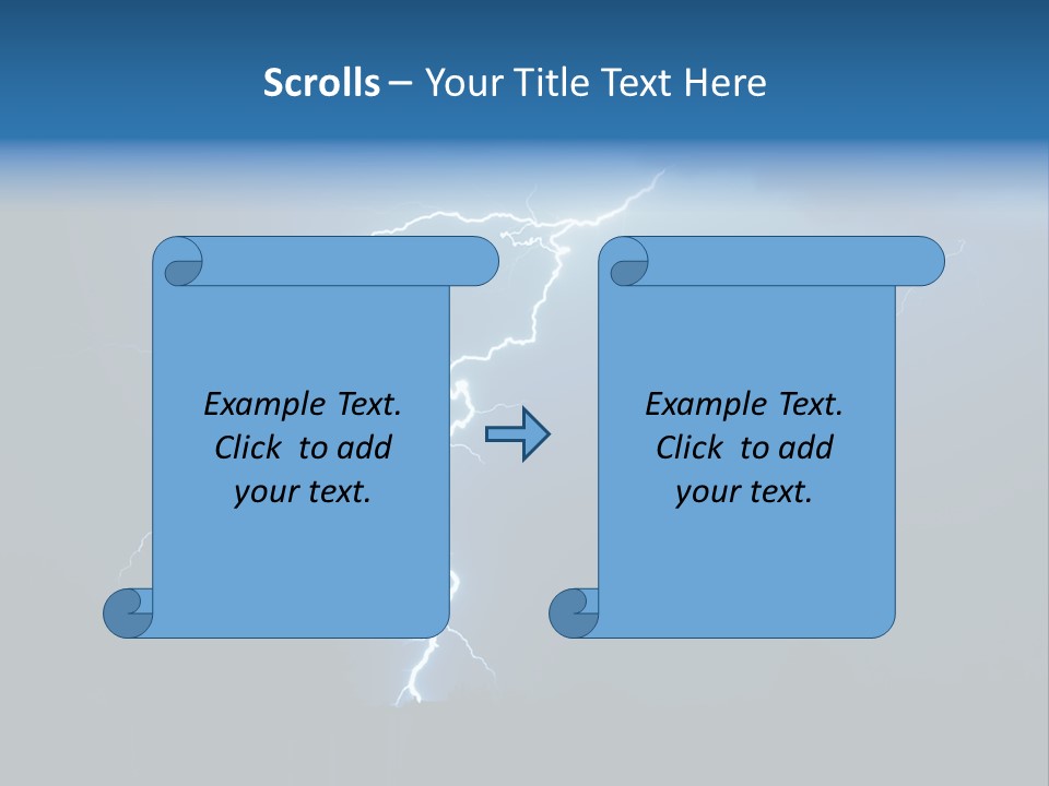 Blue Charge Thunder PowerPoint Template