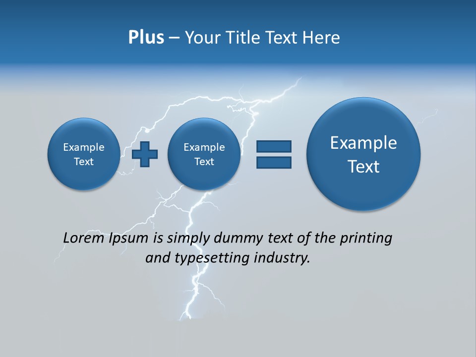 Blue Charge Thunder PowerPoint Template