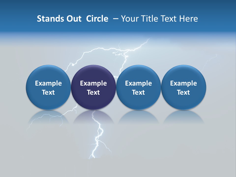 Blue Charge Thunder PowerPoint Template