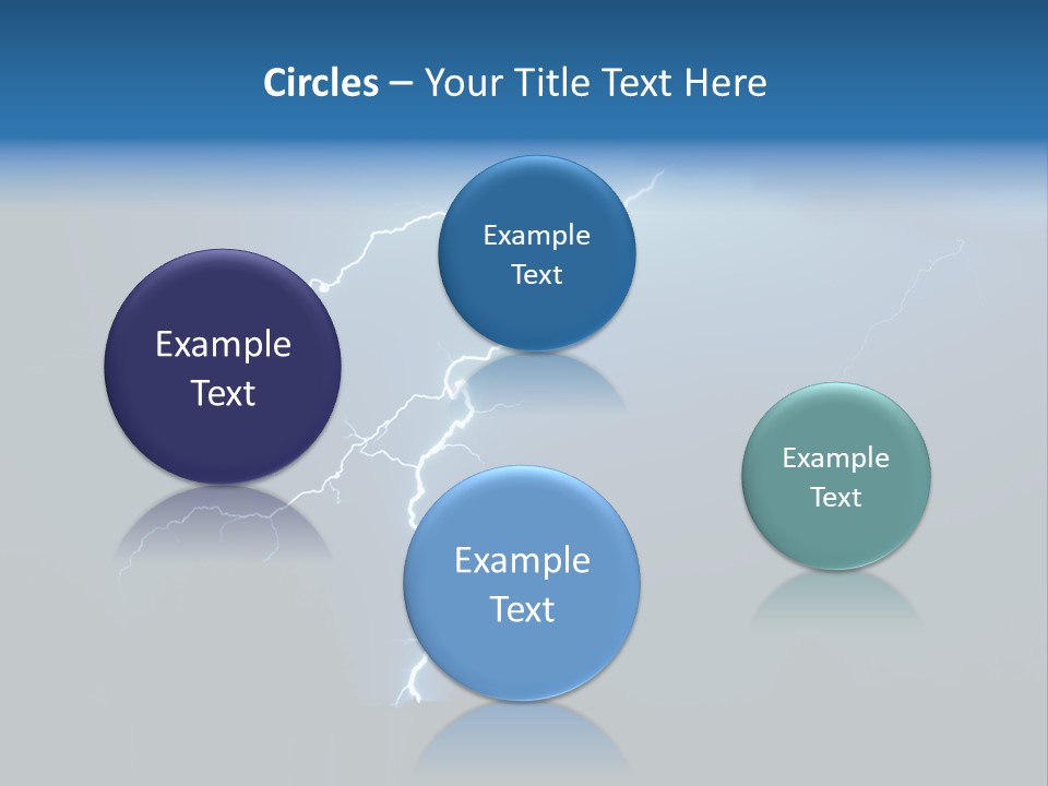 Blue Charge Thunder PowerPoint Template