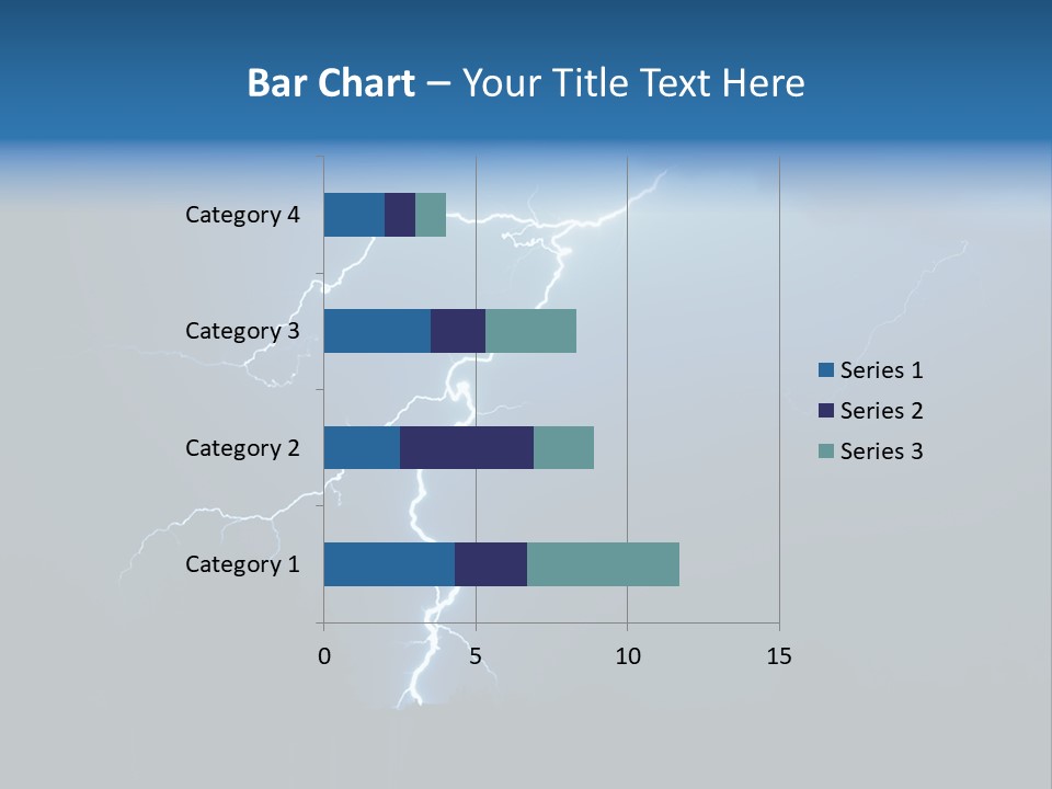 Blue Charge Thunder PowerPoint Template