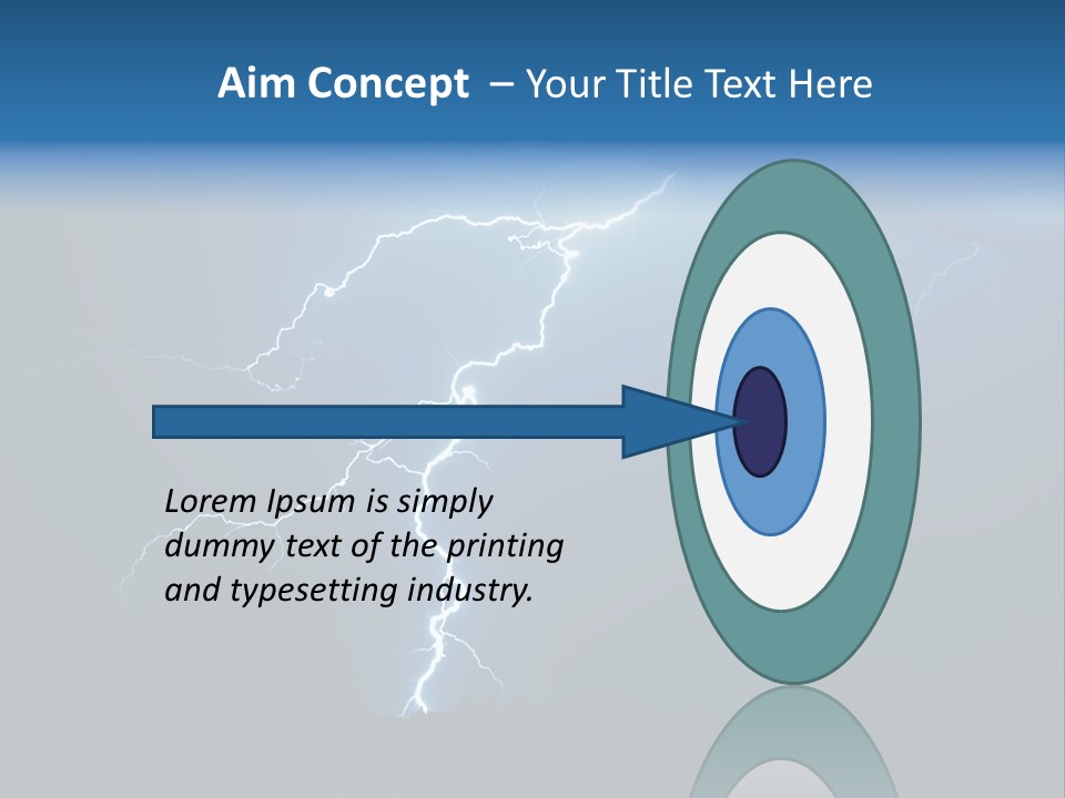 Blue Charge Thunder PowerPoint Template