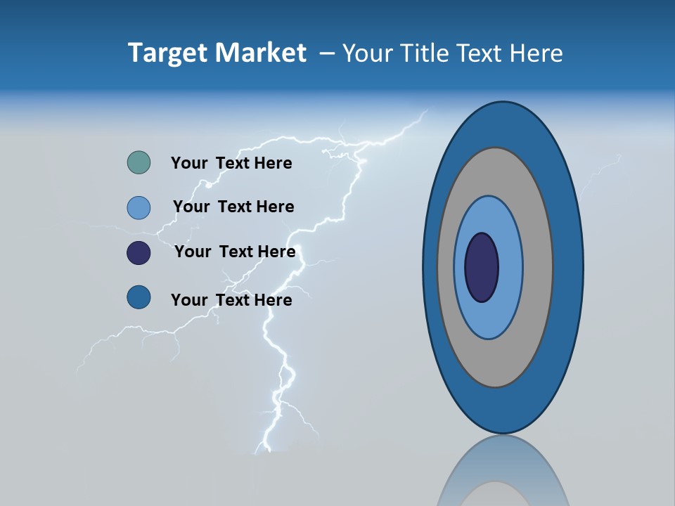 Blue Charge Thunder PowerPoint Template
