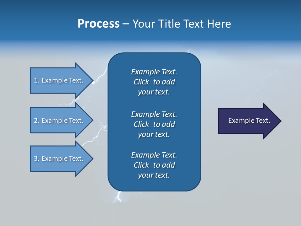 Blue Charge Thunder PowerPoint Template