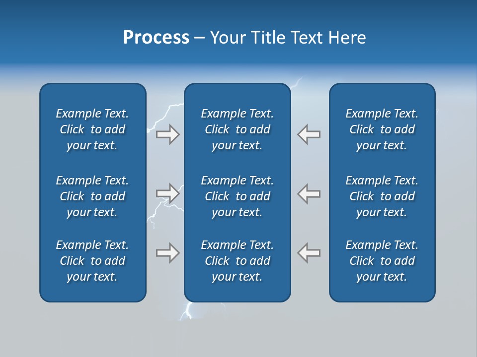 Blue Charge Thunder PowerPoint Template