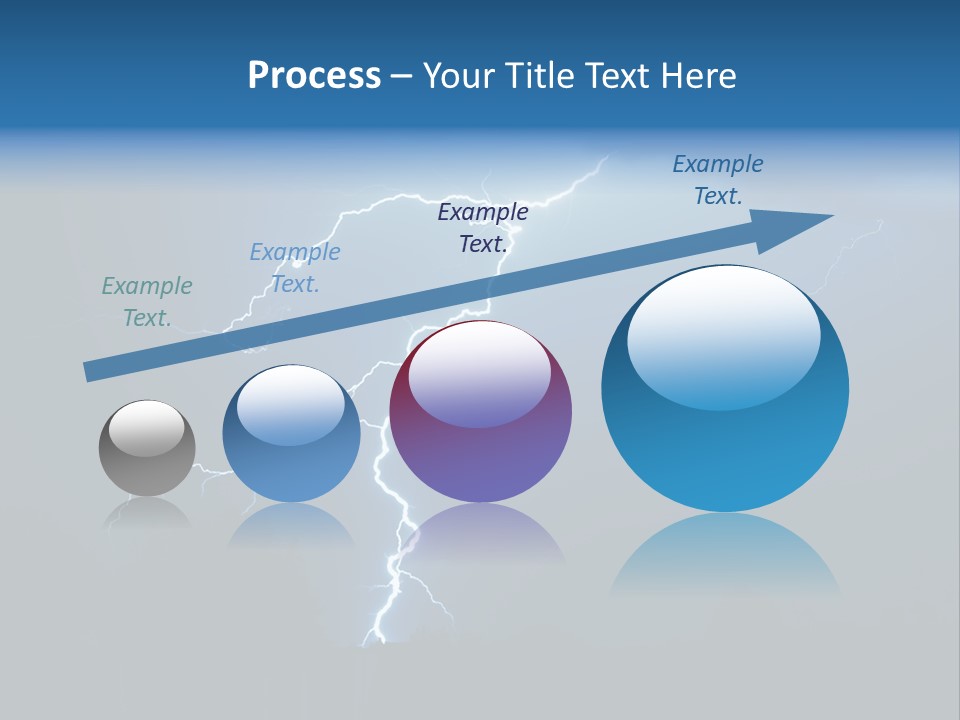 Blue Charge Thunder PowerPoint Template