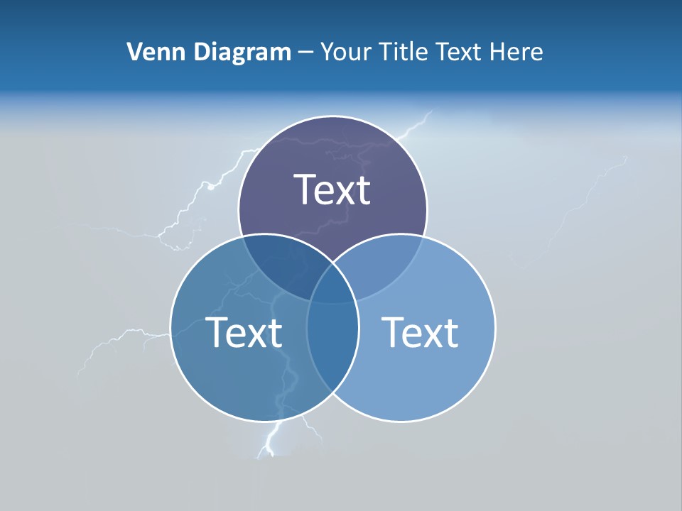 Blue Charge Thunder PowerPoint Template