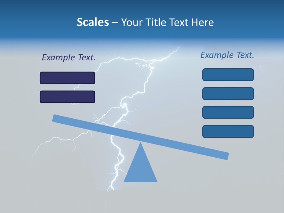 Blue Charge Thunder PowerPoint Template