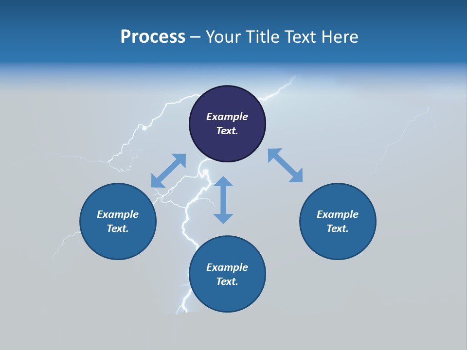 Blue Charge Thunder PowerPoint Template