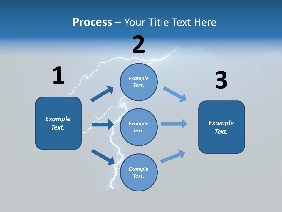 Blue Charge Thunder PowerPoint Template