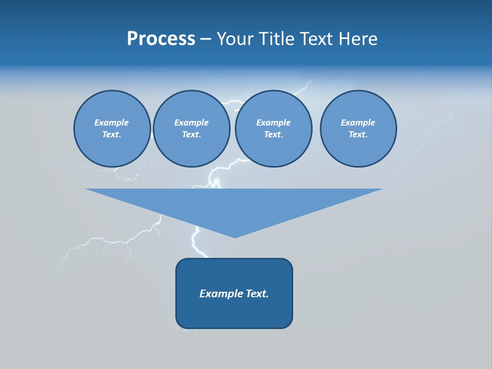 Blue Charge Thunder PowerPoint Template