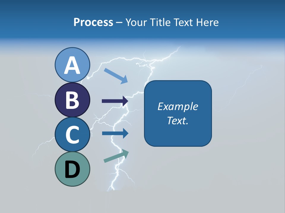 Blue Charge Thunder PowerPoint Template