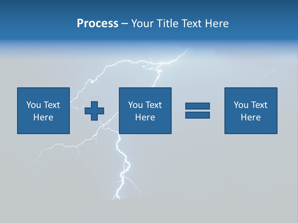 Blue Charge Thunder PowerPoint Template