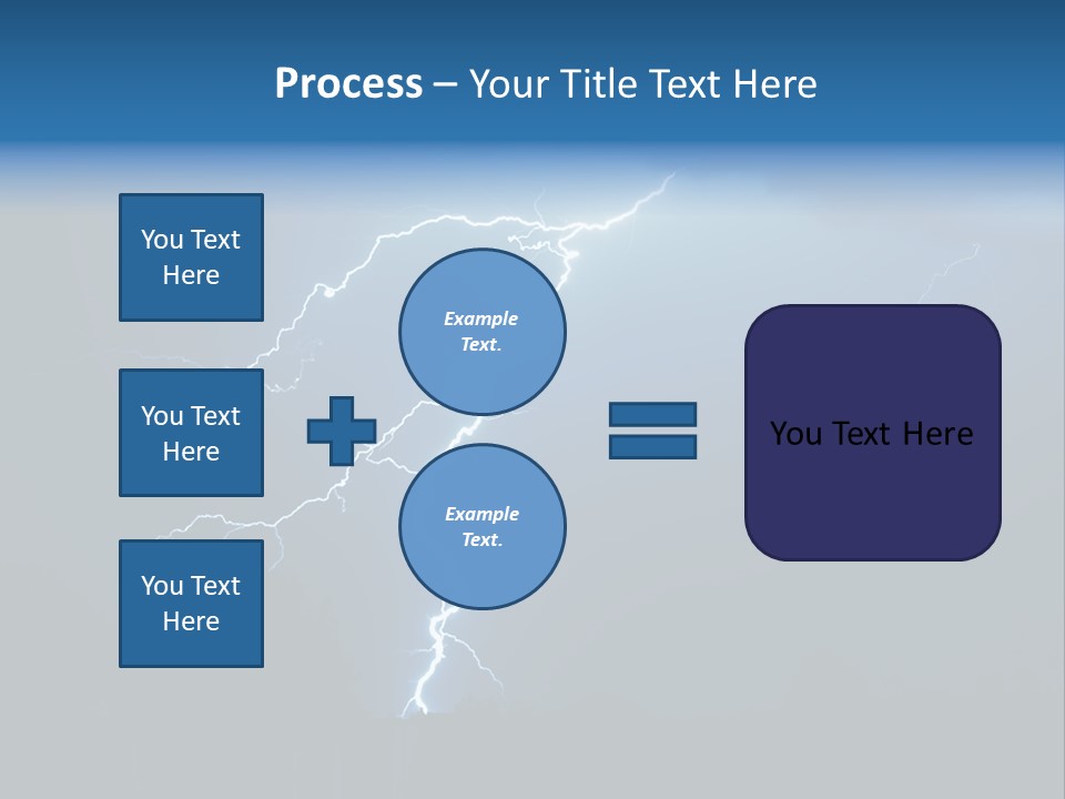 Blue Charge Thunder PowerPoint Template