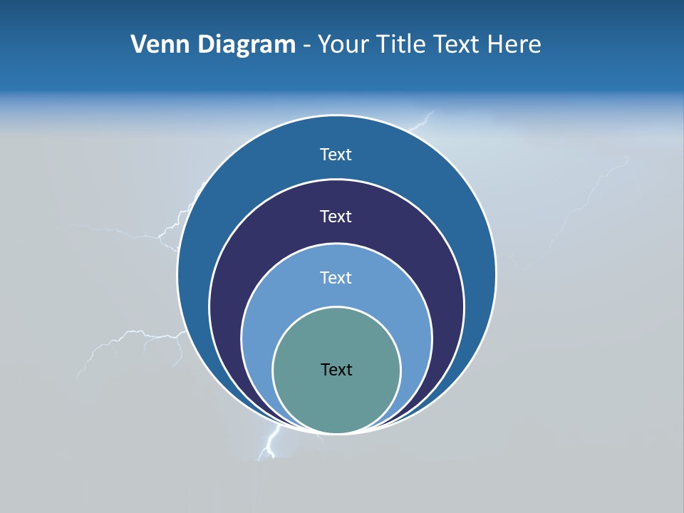 Blue Charge Thunder PowerPoint Template