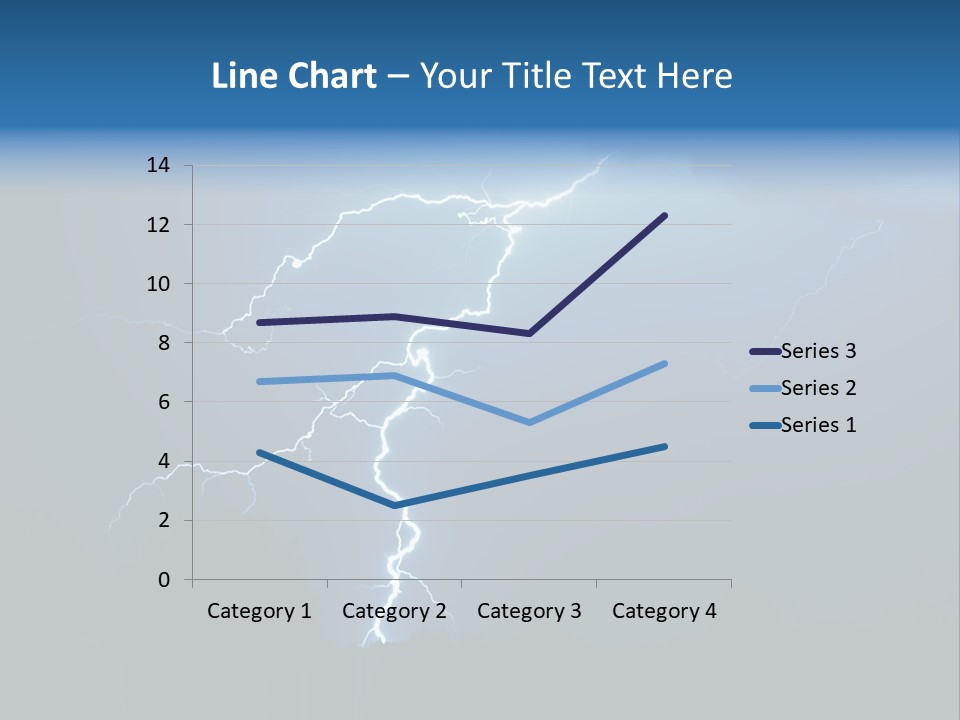 Blue Charge Thunder PowerPoint Template