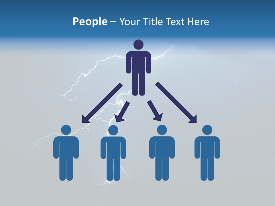 Blue Charge Thunder PowerPoint Template