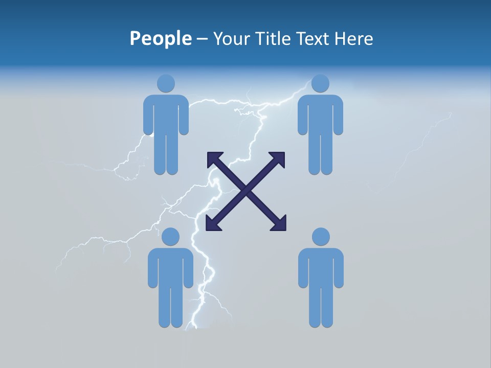 Blue Charge Thunder PowerPoint Template