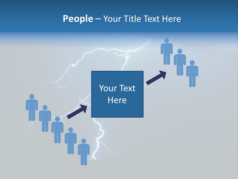Blue Charge Thunder PowerPoint Template