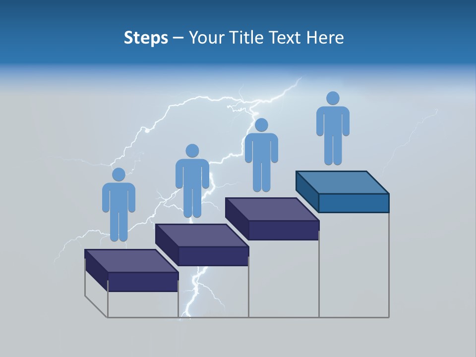 Blue Charge Thunder PowerPoint Template