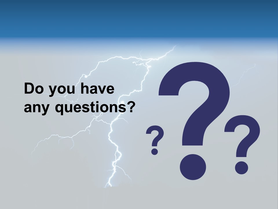 Blue Charge Thunder PowerPoint Template