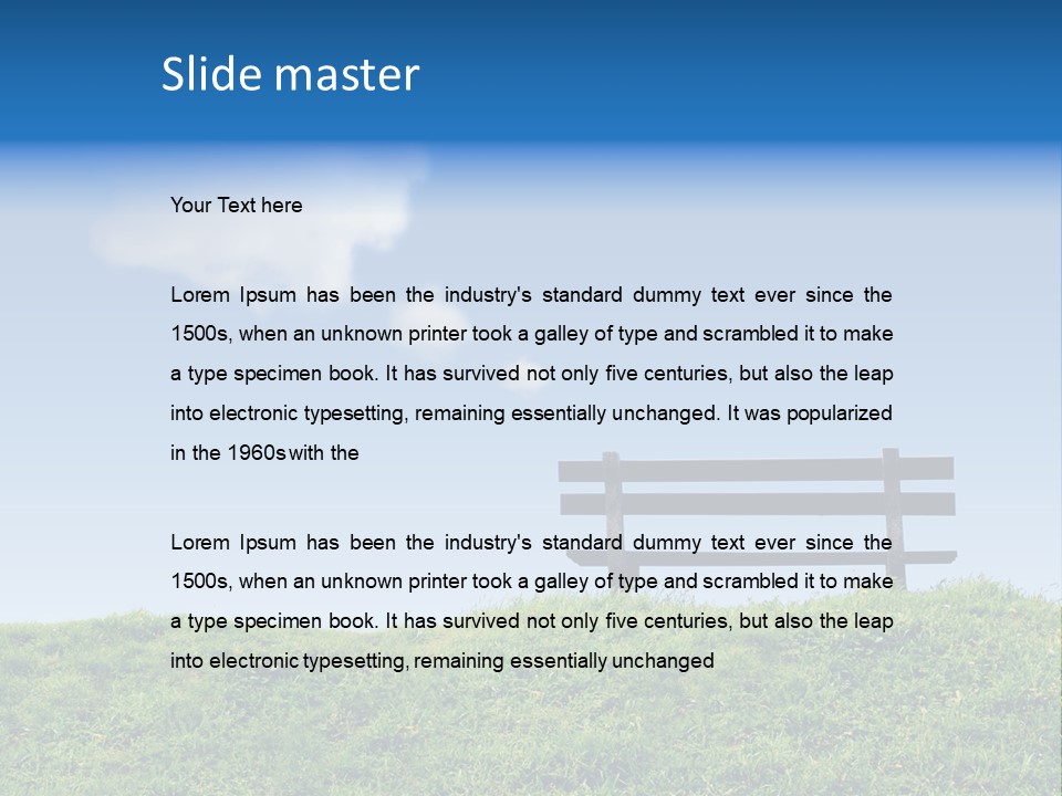 Grass Decision Clouds PowerPoint Template