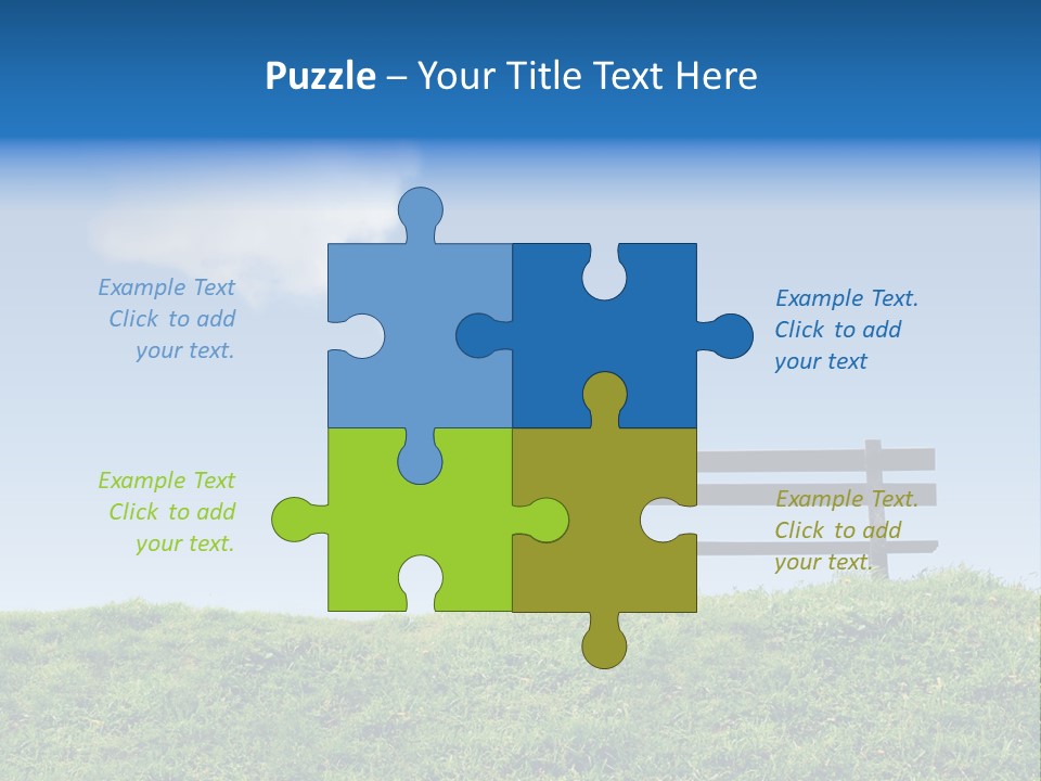 Grass Decision Clouds PowerPoint Template