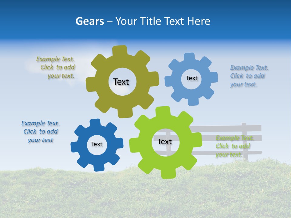 Grass Decision Clouds PowerPoint Template