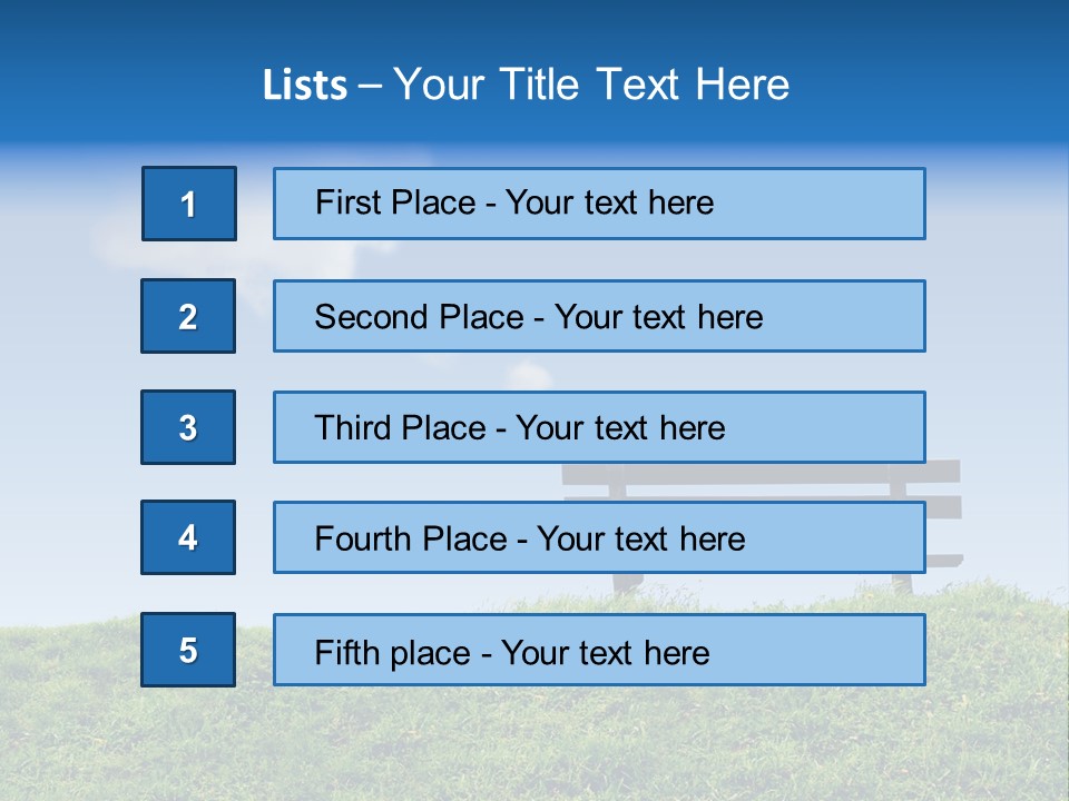 Grass Decision Clouds PowerPoint Template