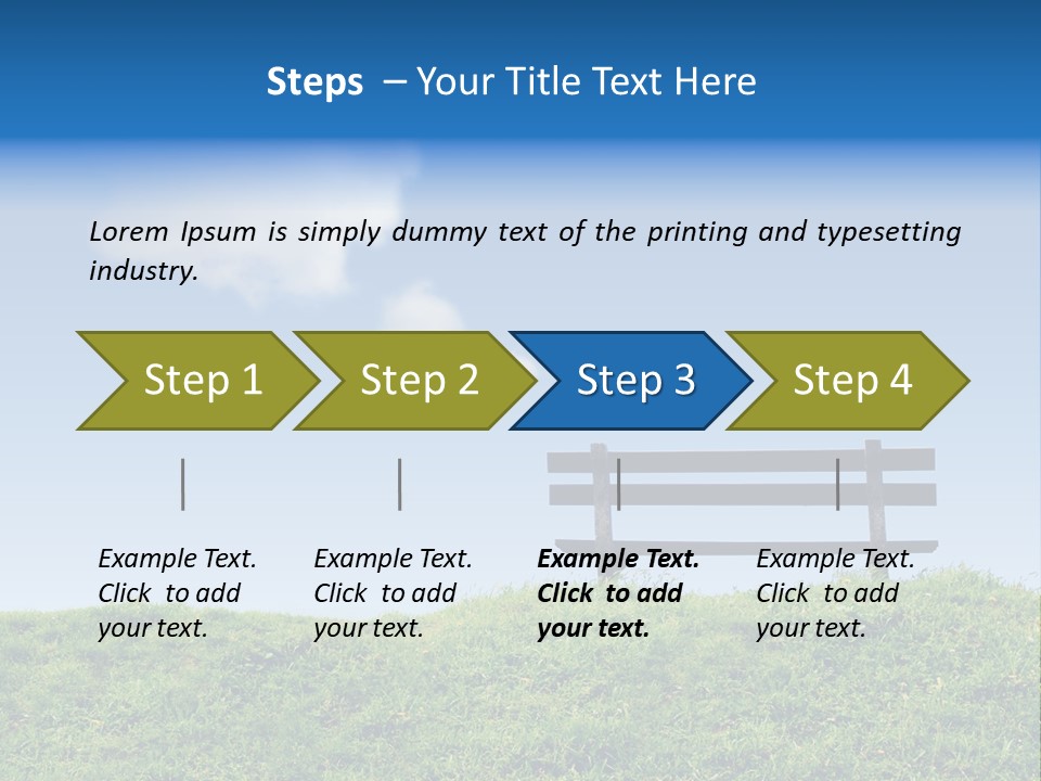 Grass Decision Clouds PowerPoint Template