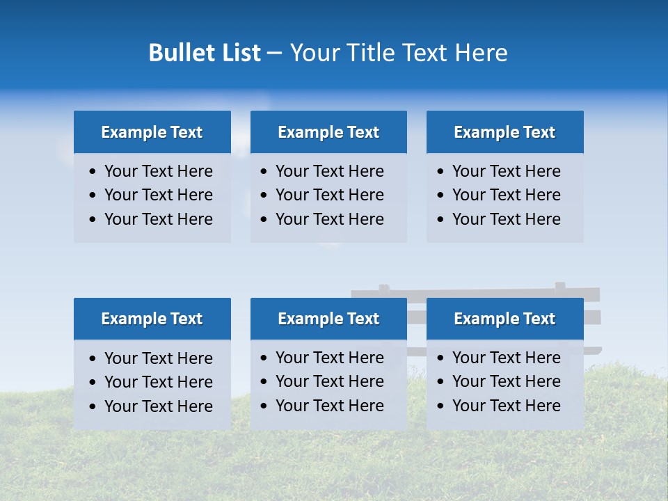 Grass Decision Clouds PowerPoint Template