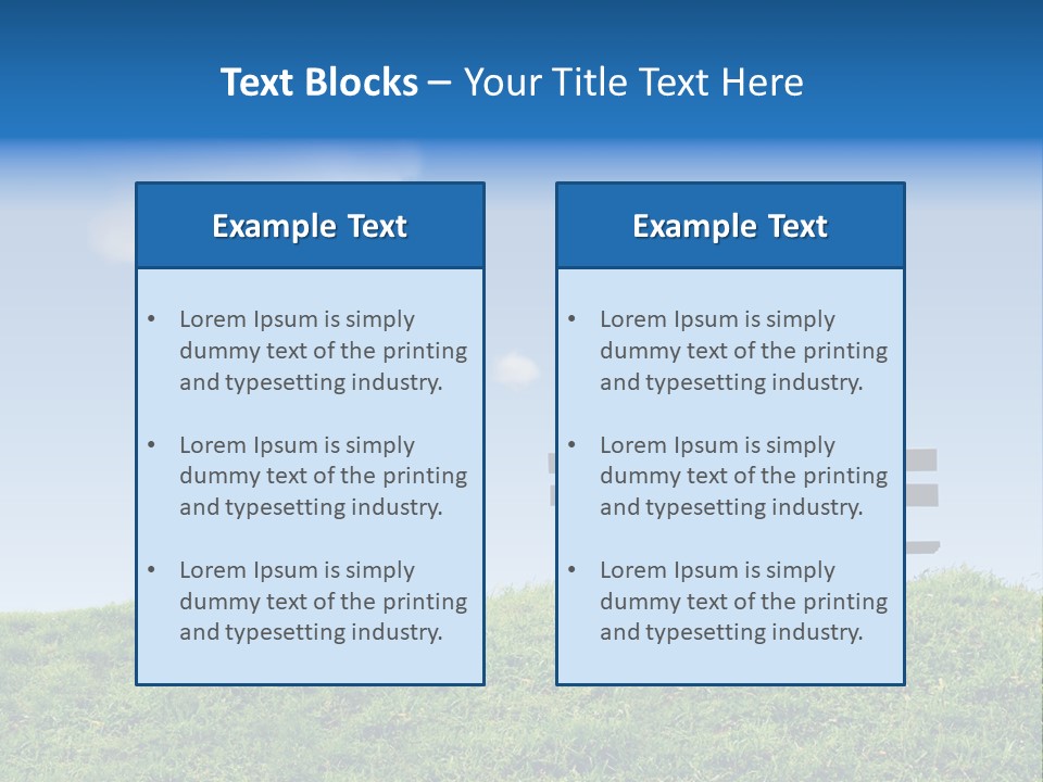 Grass Decision Clouds PowerPoint Template