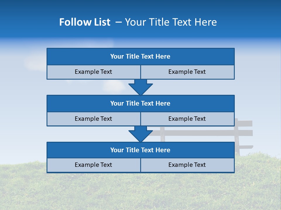 Grass Decision Clouds PowerPoint Template