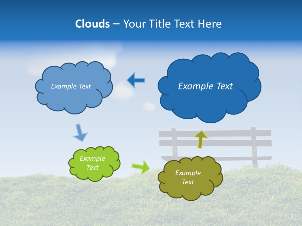Grass Decision Clouds PowerPoint Template