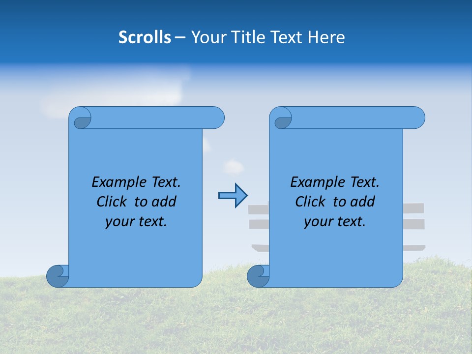 Grass Decision Clouds PowerPoint Template