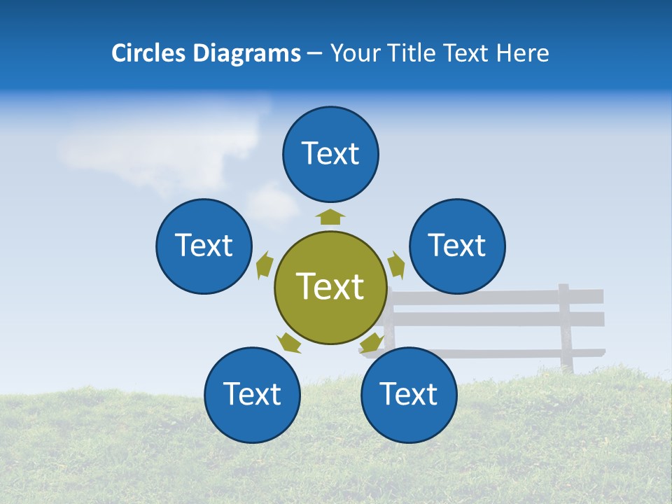 Grass Decision Clouds PowerPoint Template