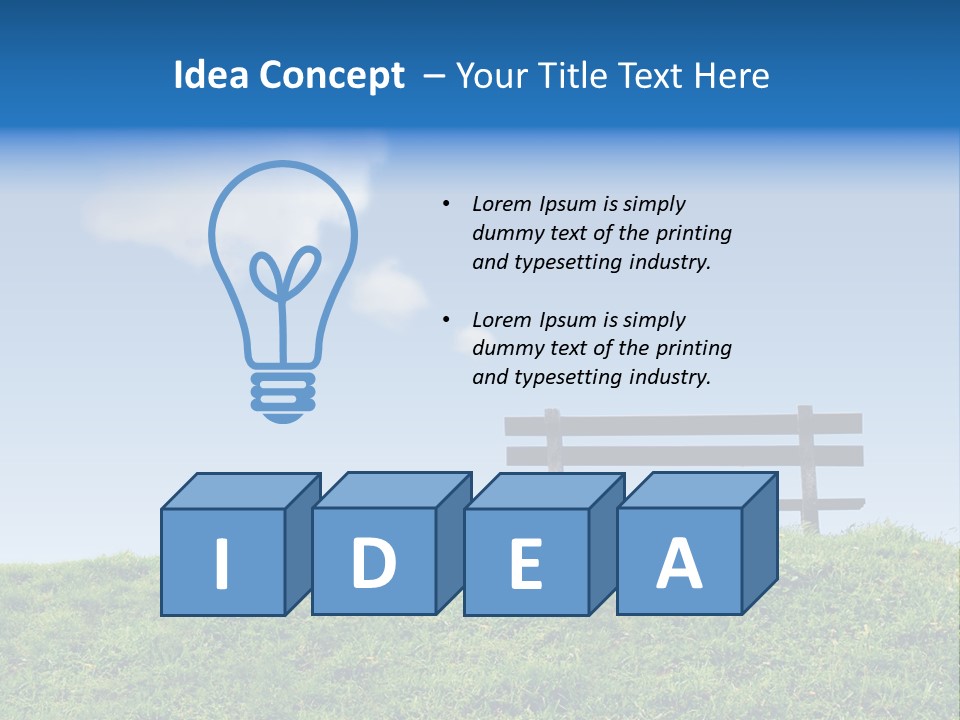 Grass Decision Clouds PowerPoint Template