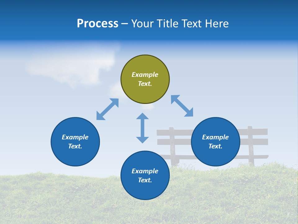 Grass Decision Clouds PowerPoint Template