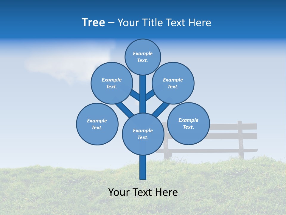 Grass Decision Clouds PowerPoint Template