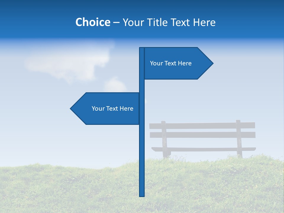 Grass Decision Clouds PowerPoint Template