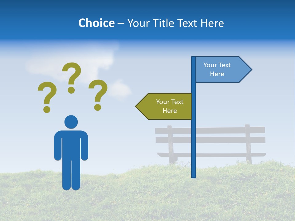 Grass Decision Clouds PowerPoint Template