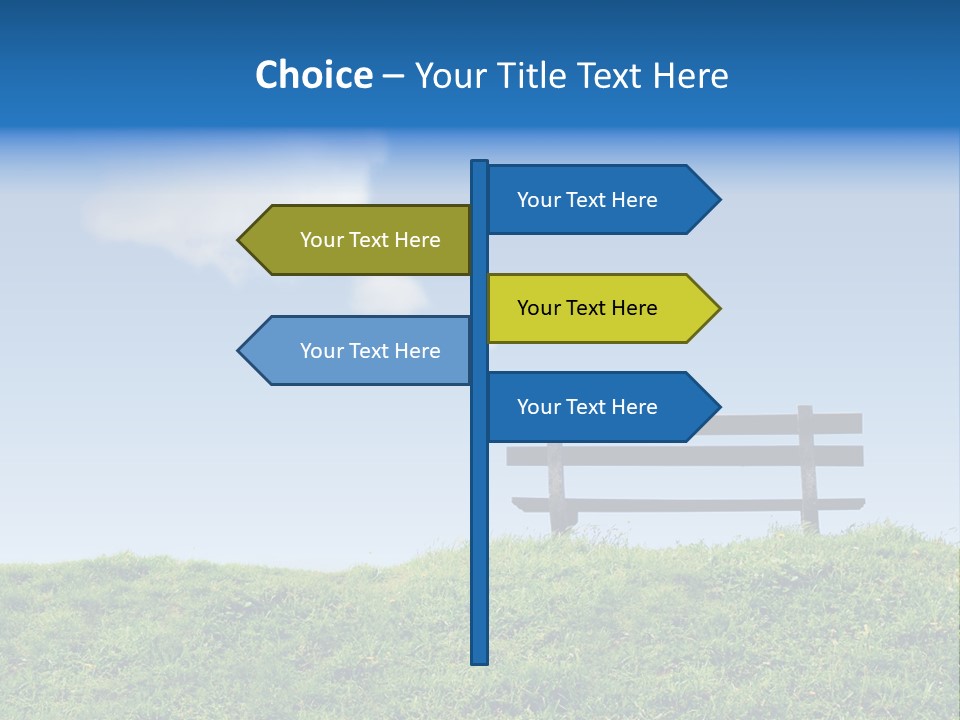 Grass Decision Clouds PowerPoint Template